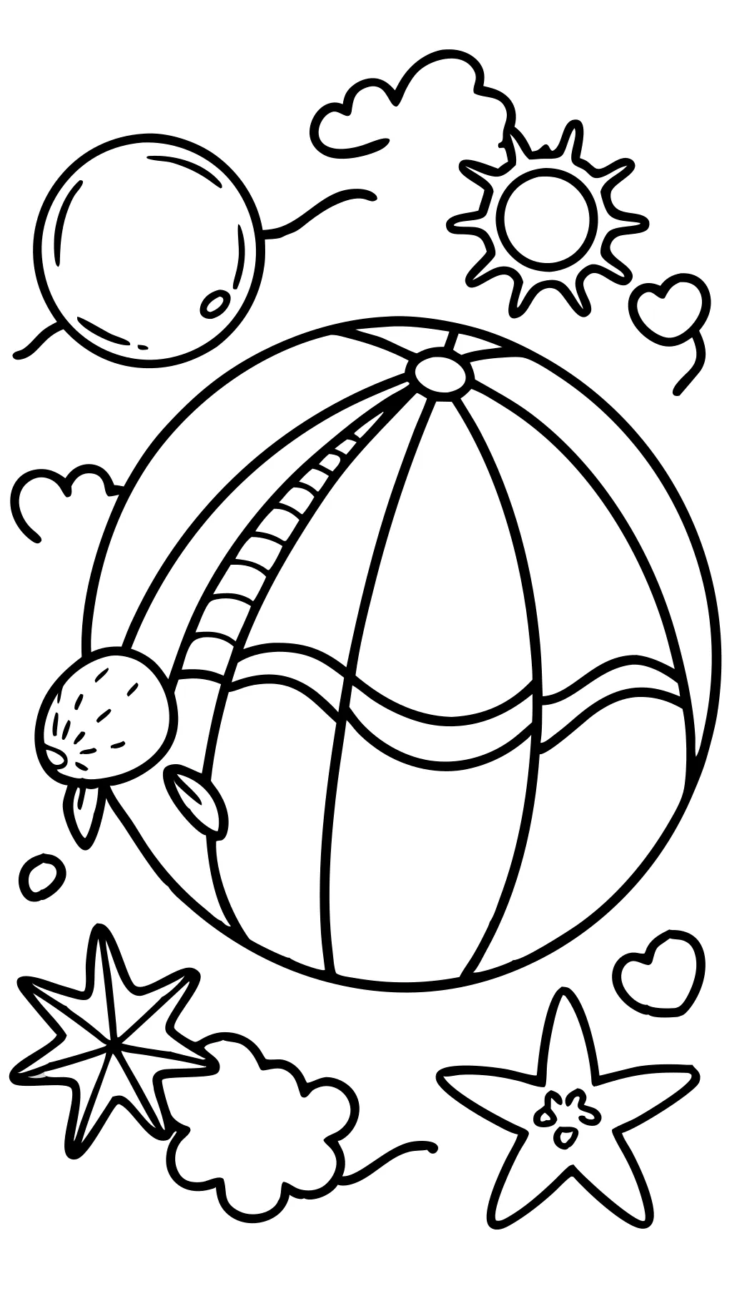 coloring pages beach ball